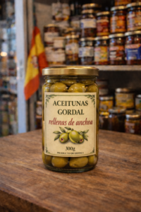 Aceitunas Gordal rellenas de anchoa 300g